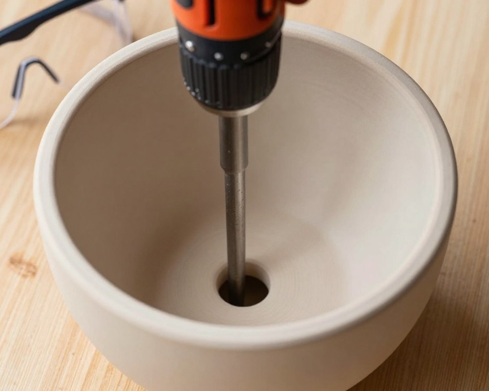 Adding drainage holes to containers for herb gardens Adding drainage holes to containers for herb gardens