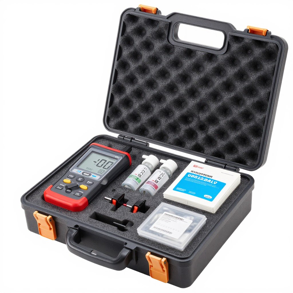 Complete hydroponic testing kit with pH meter EC meter and solutions