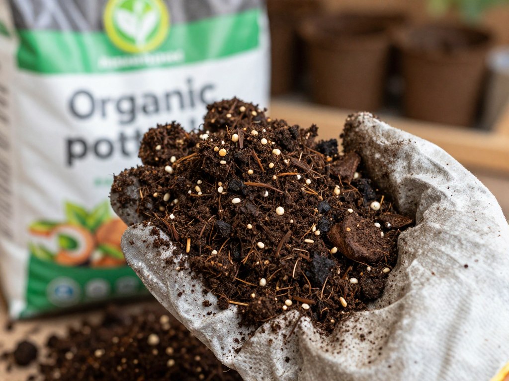 High-quality potting soil mix suitable for herb gardens High-quality potting soil mix suitable for herb gardens