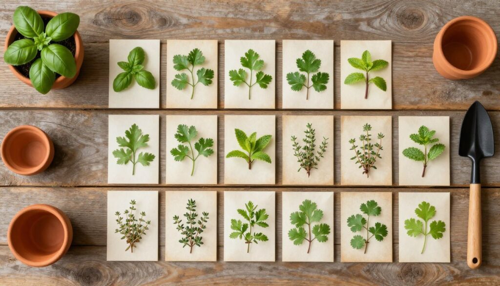 Organic herb seed collection kit for indoor gardening