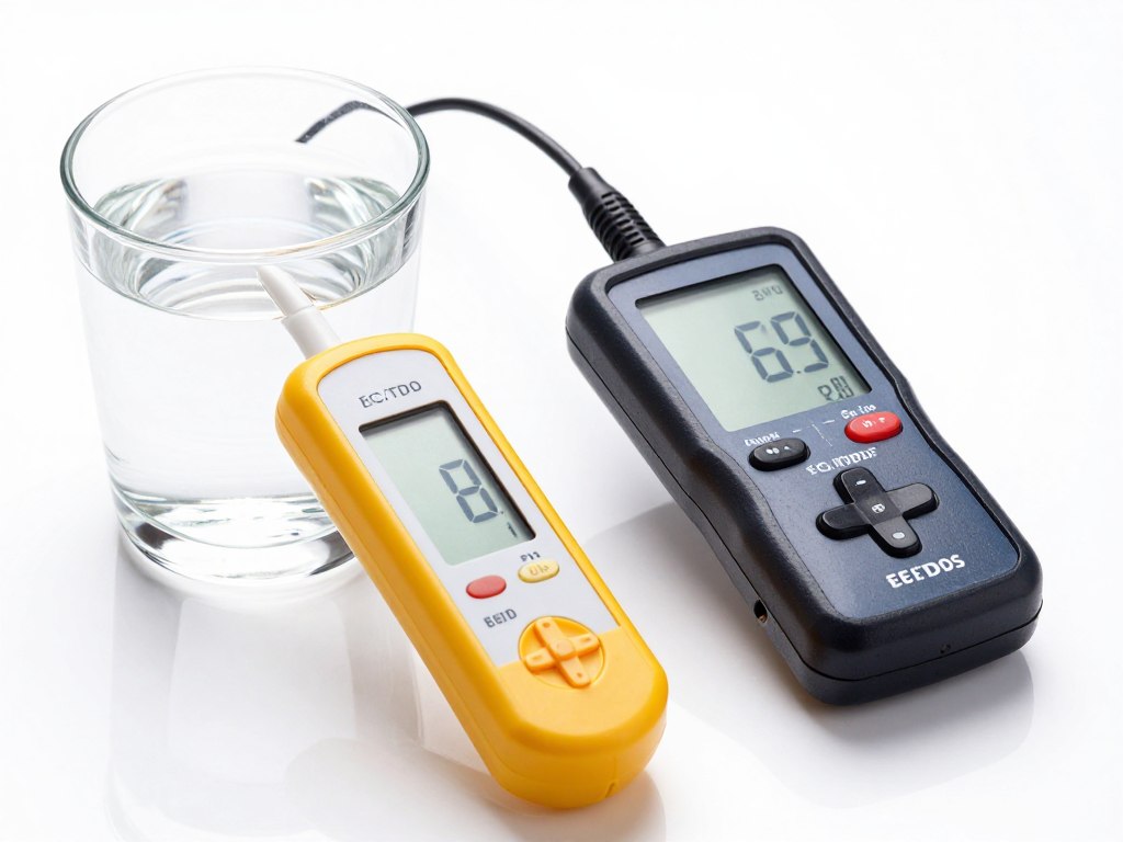 hydroponic pH meter and EC meter for water quality testing