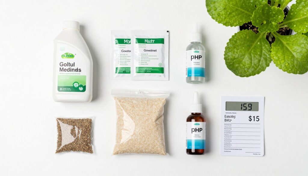 monthly hydroponic operating costs illustrated with supplies