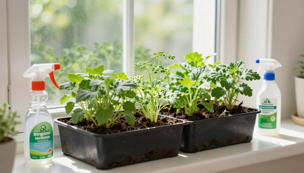 thriving pest free indoor herb garden with organic pest control supplies